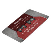 Video Game Save the Date Magnet, Maroon Magnet (Left Side)