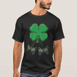 Video Game Shamrock Controller St Patrick's Day Bo T-Shirt