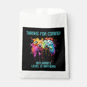 Video Game Teal Birthday Party Favors Favor Bag