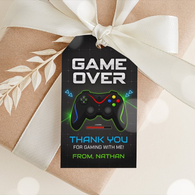 Video Game Thank You Gift Tags (Video Game Thank You Gift Tags)