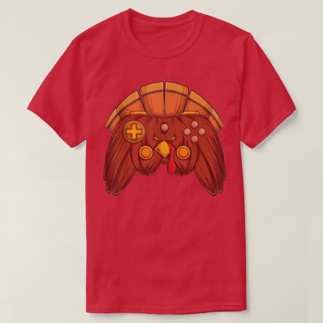 Video Game Thanksgiving Turkey Controller Gamer Bo T-Shirt (Design Front)