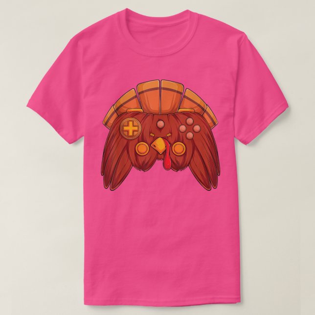 Video Game Thanksgiving Turkey Controller Gamer Bo T-Shirt (Design Front)