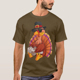 Video Game Thanksgiving Turkey Gamer Boys Kids Tee