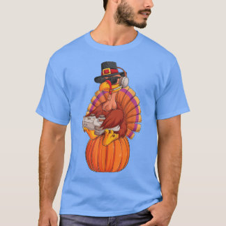 Video Game Thanksgiving Turkey Gamer Boys Kids Tee