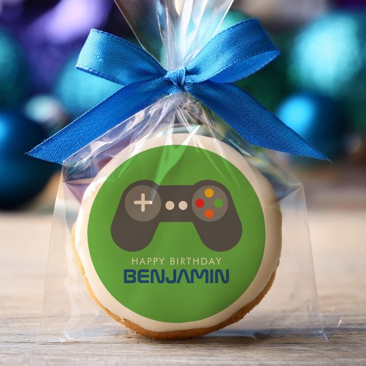 Video Game Themed Kids Birthday Party Sugar Cookie