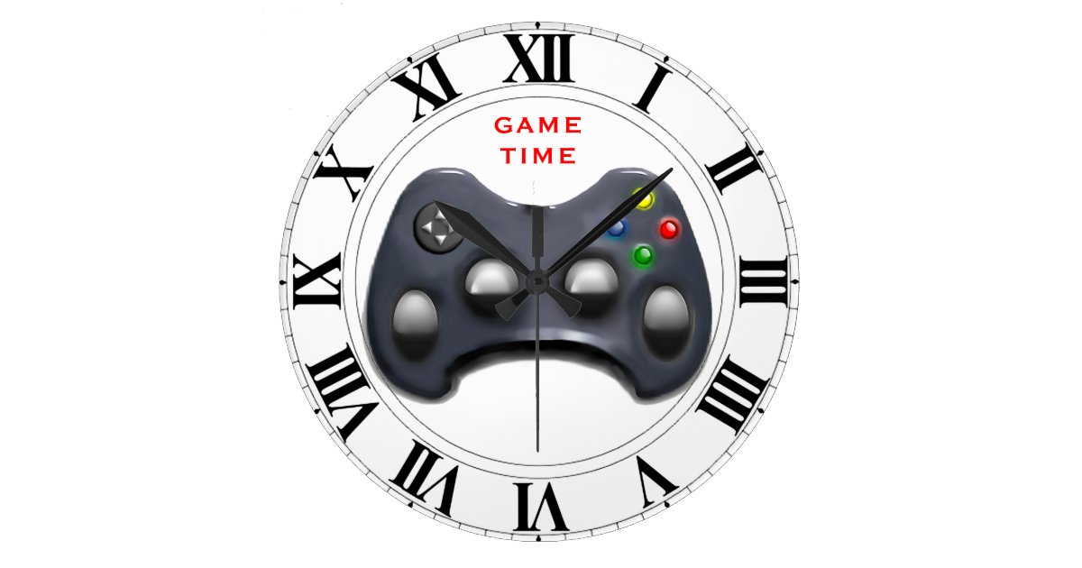 Video Game Time Large Clock Zazzle