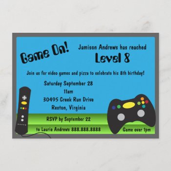 Video Game Truck Birthday Party Invitation by DaisyPrint at Zazzle