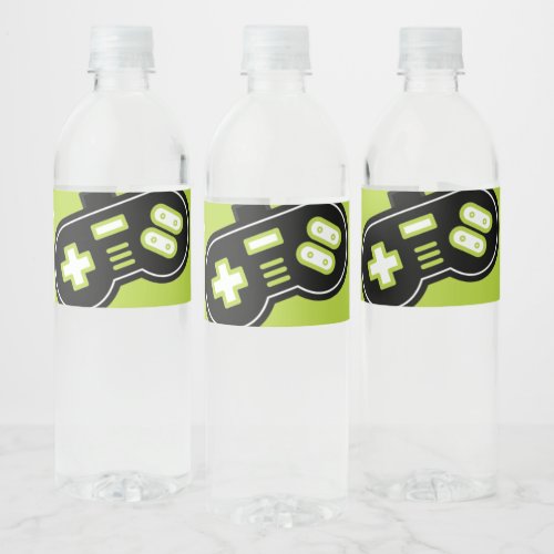 Video Game Truck Water Bottle Label