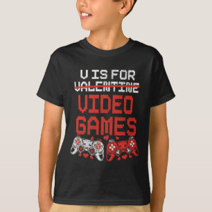 Video Game Valentines Day Shirt For Boys Kids Teen