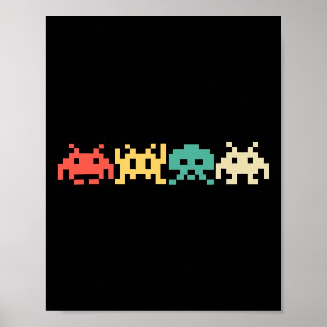 Video Game Vintage Retro Arcade 2  Poster (Front)