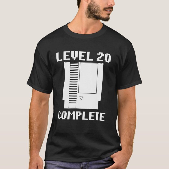 Video Gamer 20th Birthday Classic Game Cartridge G T-Shirt (Front)