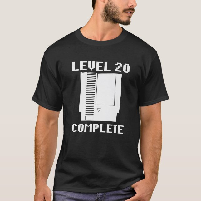Video Gamer 20th Birthday Classic Game Cartridge G T-Shirt (Front)