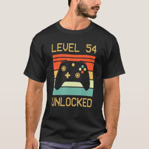 Video Gamer 54th Birthday Level 54 Unlocked T-Shirt