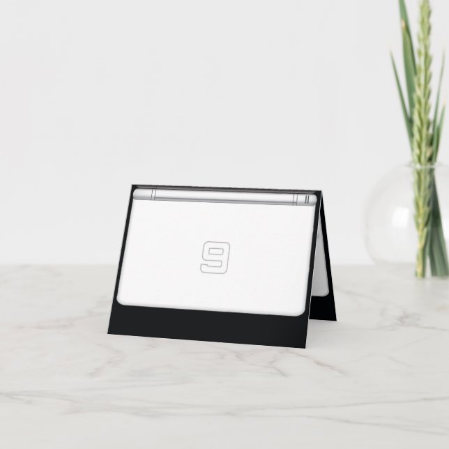 Video Gamer 9th Birthday Party Invitation Card (Front)