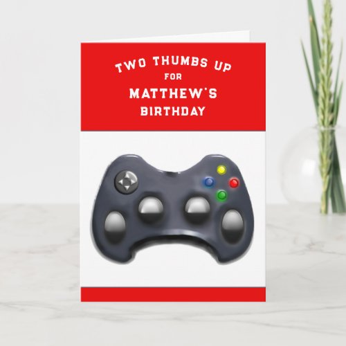 Video Gamer Birthday Card