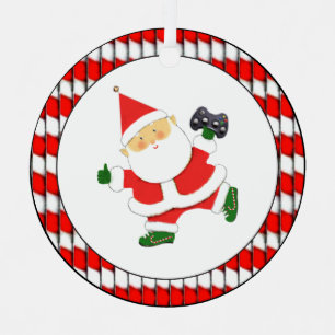 Video Gamer Christmas Collectible Metal Ornament