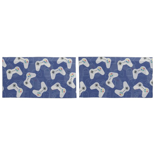 Video Gamer Controllers Pillow Case (Back-Set)