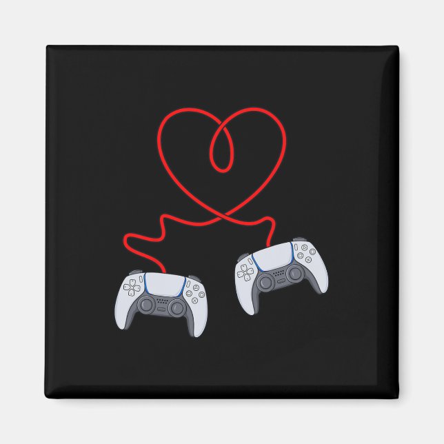 Video Gamer Controllers Valentines Day Heart Boys  Magnet (Front)