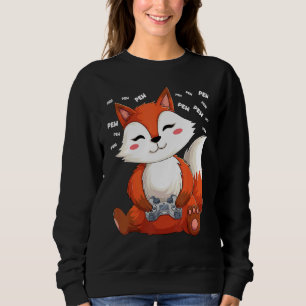 Video Gamer Fox Gaming Fox Pew Gamer Kids Sweatshirt