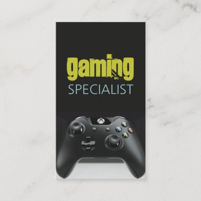 Video Gamer Game Specialist Business Card (Front)