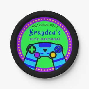 VIDEO GAMER GAMING Birthday Party Gift Take Home Paper Plates