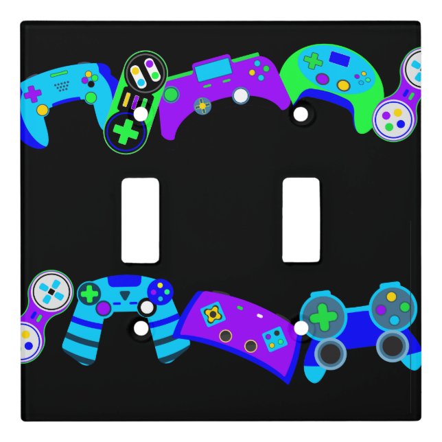 VIDEO GAMER GAMING Kids Boys Light Bedroom Light Switch Cover (Front)