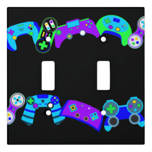 VIDEO GAMER GAMING Kids Boys Light Bedroom Switch Cover