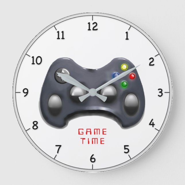 video gamer gift large clock (Front)