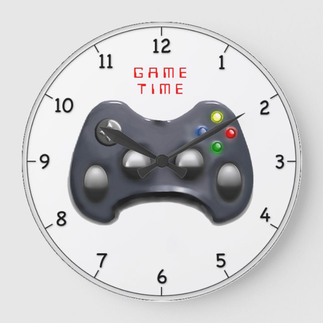 Video Gamer Gifts Large Clock (Front)