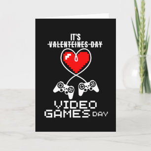 Video Gamer Heart Controller Valentine's Day Card