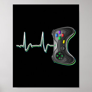Video Gamer Heartbeat Video Game Controller Gift K Poster