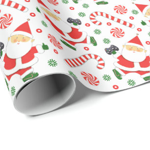 Video Gamer Holiday Gift Wrapping Paper