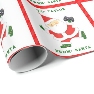 Video Gamer Holiday Gift Wrapping Paper