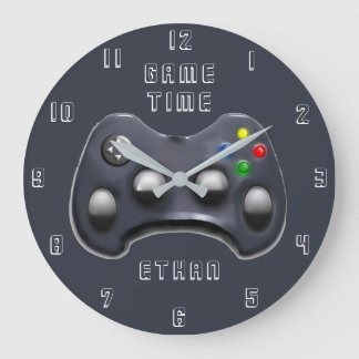 Video Gamer  Large Clock