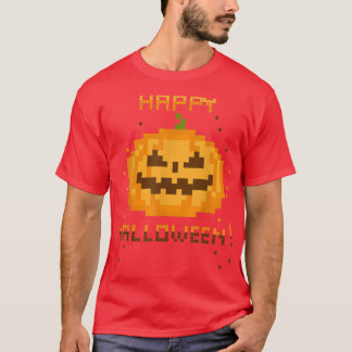 Video Gamer Piel JackOLantern Halloween Costume T-Shirt
