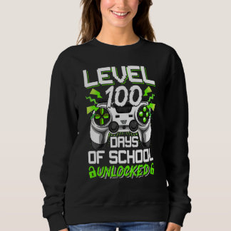 Video Gamer Student 100th Day Teacher 100 Days of  Sweatshirt
