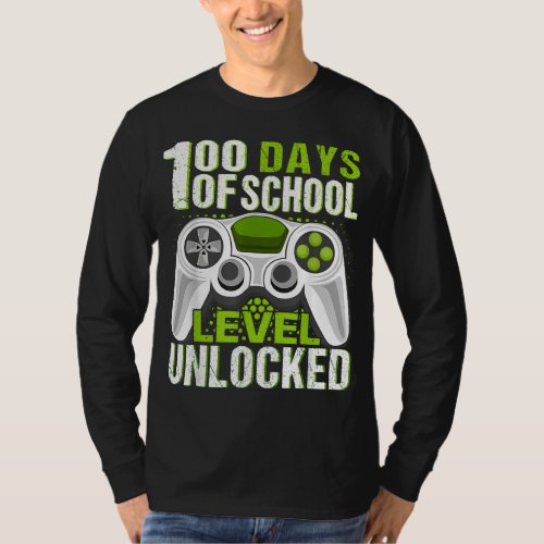 Video Gamer Student 100th Day Teacher 100 Days of  T_Shirt