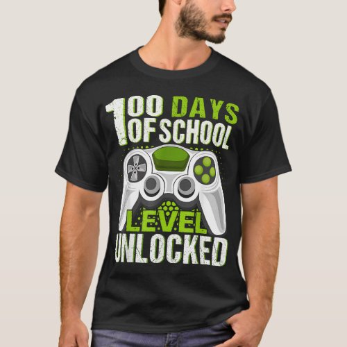 Video Gamer Student 100th Day Teacher 100 Days of  T_Shirt