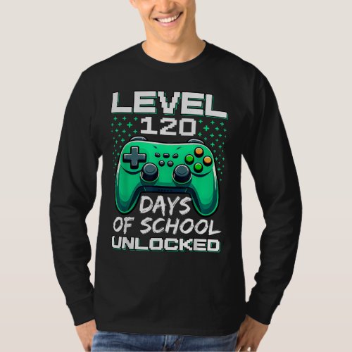 Video Gamer Student 120th Day Teacher 120 Days of  T_Shirt