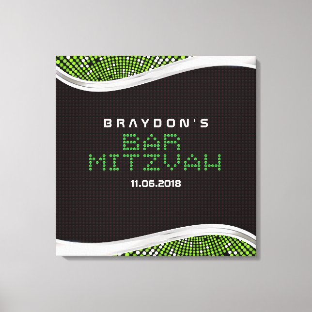 VIDEO GAMES Bar Mitzvah Memory Sign-In Board Canvas Print (Front)