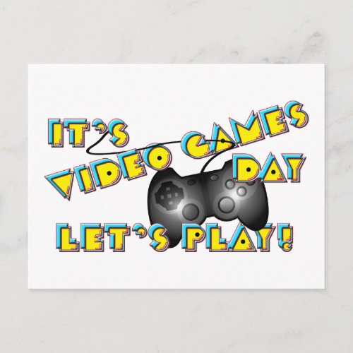 Video Games Day Postcard