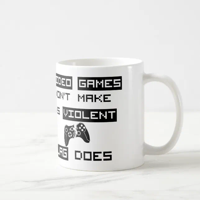Video Games don't make us violent (XBOX 360) Coffee Mug Zazzle