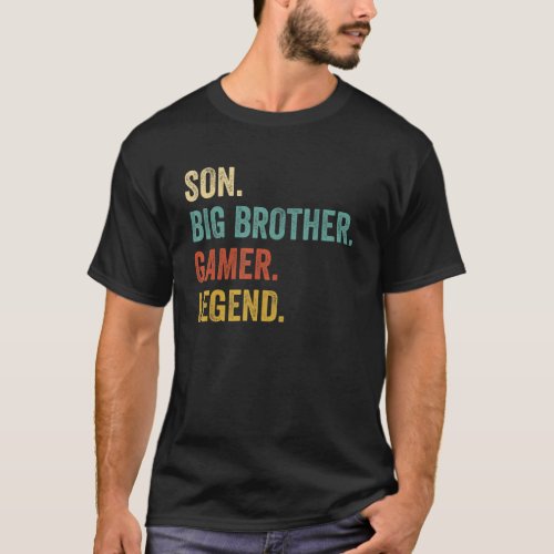 Video Games Funny Big Brother Gamer Teen Boys Kids T_Shirt