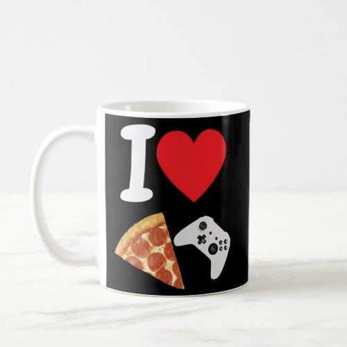Video Games Gamer Love Pizza Cheese Slice Controll Coffee Mug