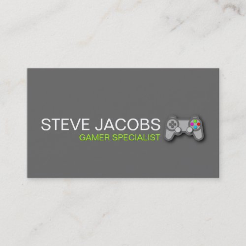 Video Games Gamer Specialist Business Card