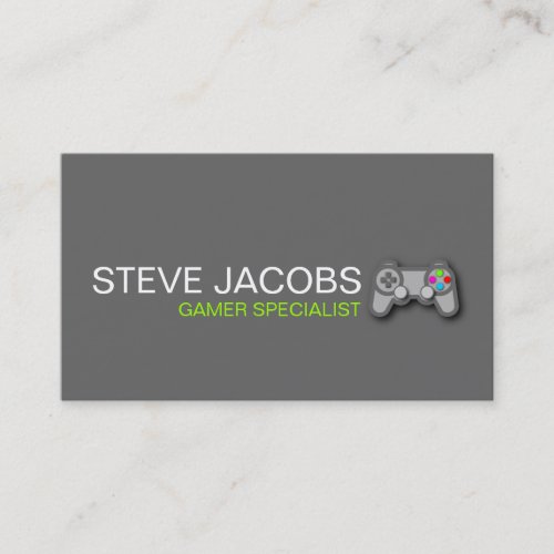 Video Games Gamer Specialist Business Card Template