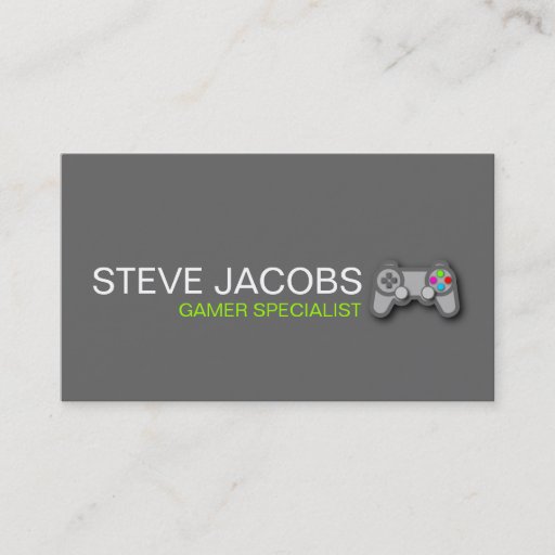 Customizable Video Games Gamer Specialist Business Card Template
