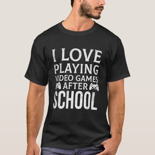 Video Games Gaming School Gamer For Boys Girls Kid T_Shirt
