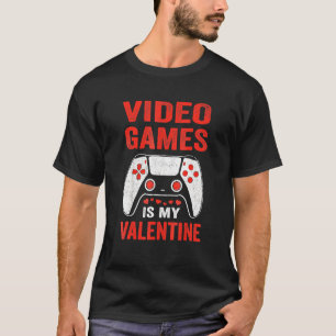 Video Games Is My Valentines Day Funny Gamer Boy M T-Shirt