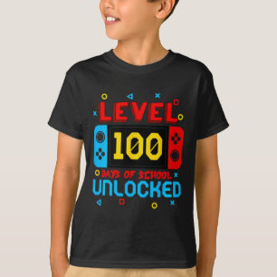 Video Games Level 100 Days Of School Unlocked Game T-Shirt